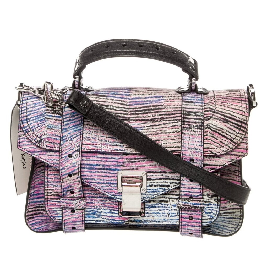 PROENZA SCHOULER Tiny PS1 Lux Satchel Limited Edition Multicolor Leather